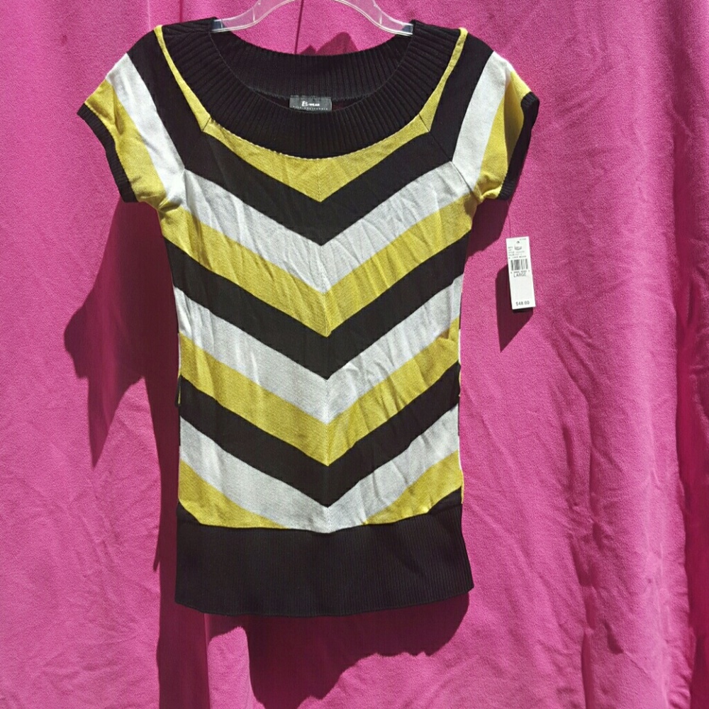 Brand new B-wear Chevron striped sweater